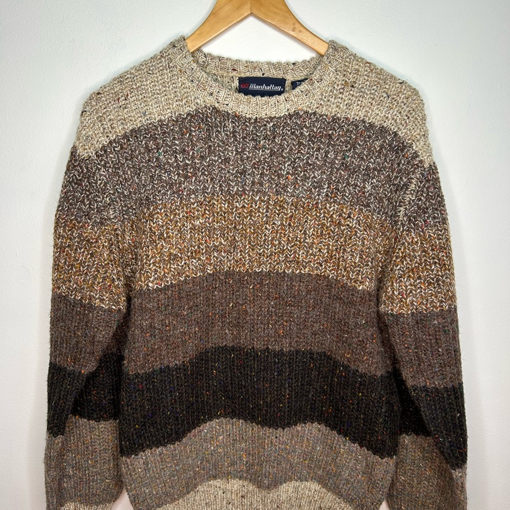 Vintage Men's (ladies we look good in it too) Striped Crewneck Sweater